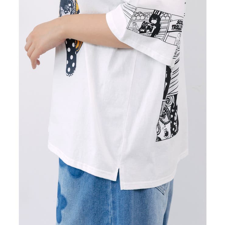 びっくりガール柄 四コマ風Tシャツ | ScoLar | 詳細画像6 