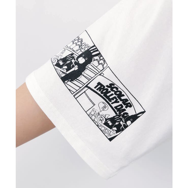 びっくりガール柄 四コマ風Tシャツ | ScoLar | 詳細画像7 