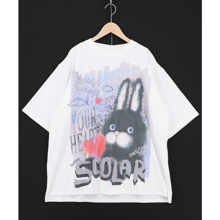 もこもこラビル柄Tシャツ | ScoLar | 詳細画像8 
