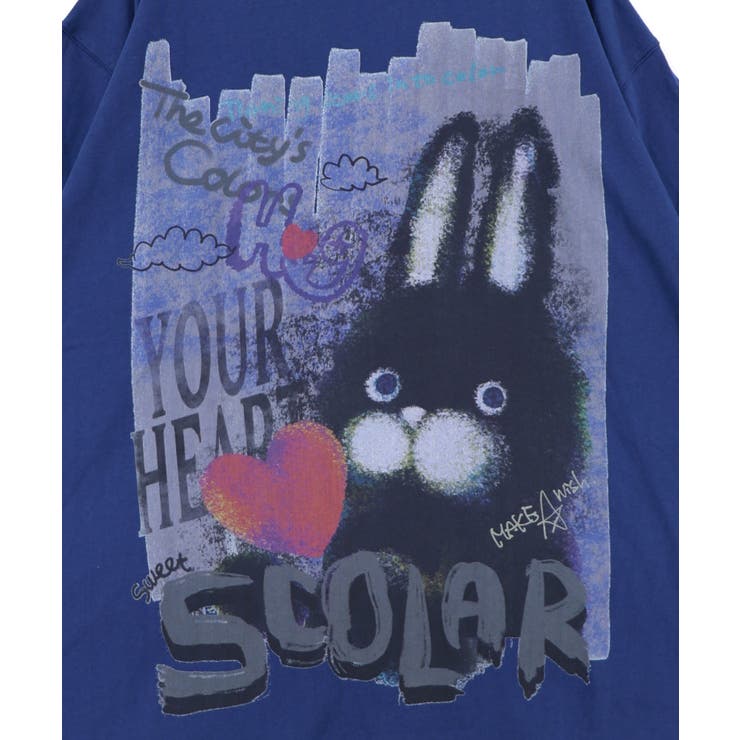もこもこラビル柄Tシャツ | ScoLar | 詳細画像11 