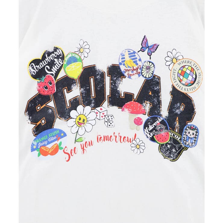 フリル袖付き ポップロゴTシャツ | ScoLar | 詳細画像9 