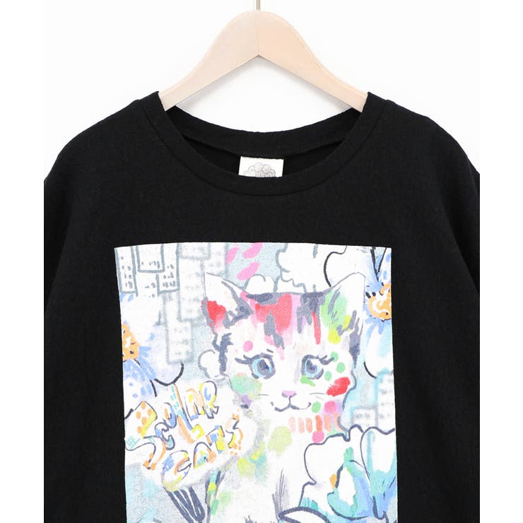 画家スカラーちゃん ネコ柄Tシャツ | ScoLar | 詳細画像10 