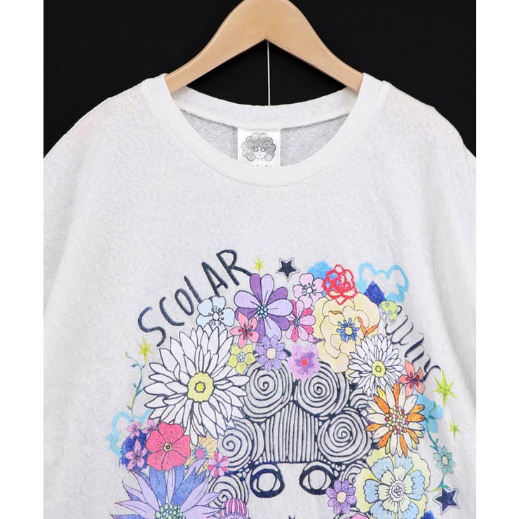 お花に埋もれるスカラーちゃん ジャガードTシャツ | ScoLar | 詳細画像7 