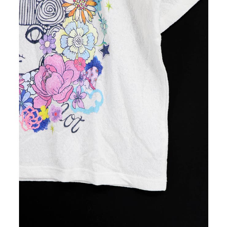 お花に埋もれるスカラーちゃん ジャガードTシャツ | ScoLar | 詳細画像9 
