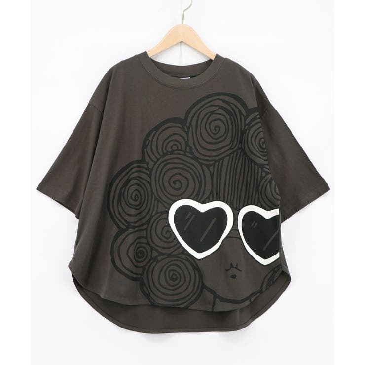 チャコールグレー | サングラススカラーちゃん UVプリントTシャツ | ScoLar