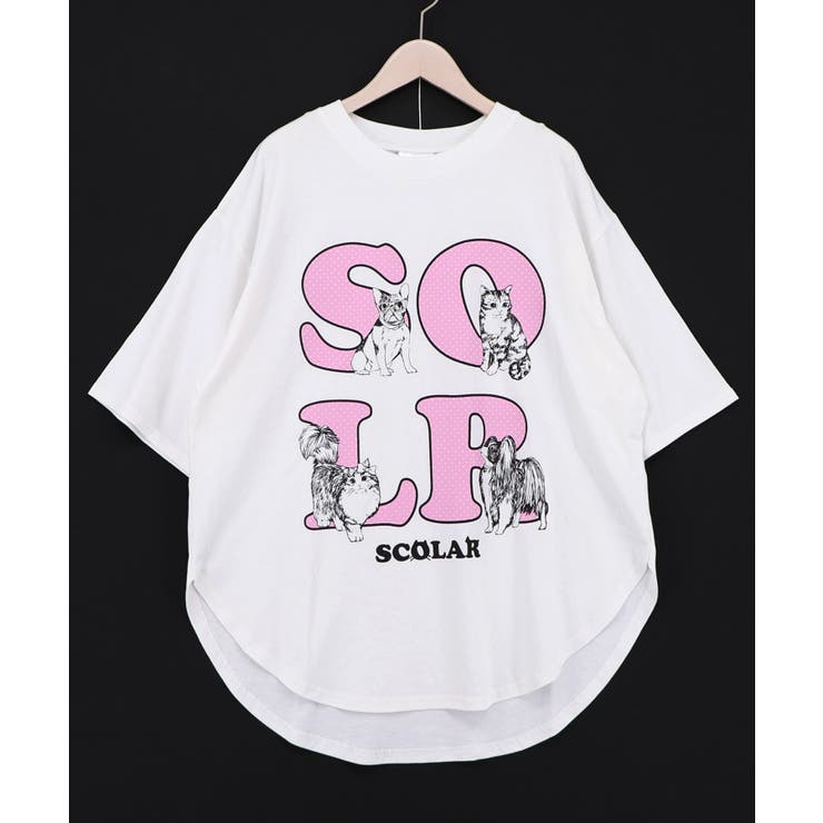 ドットスカラー わんにゃん柄Tシャツ | ScoLar | 詳細画像8 