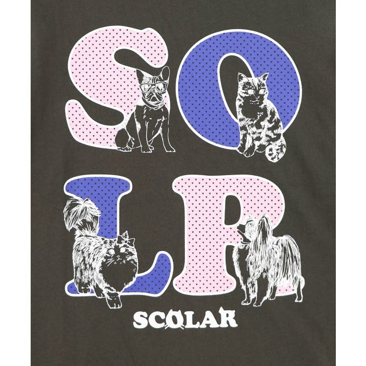 ドットスカラー わんにゃん柄Tシャツ | ScoLar | 詳細画像10 