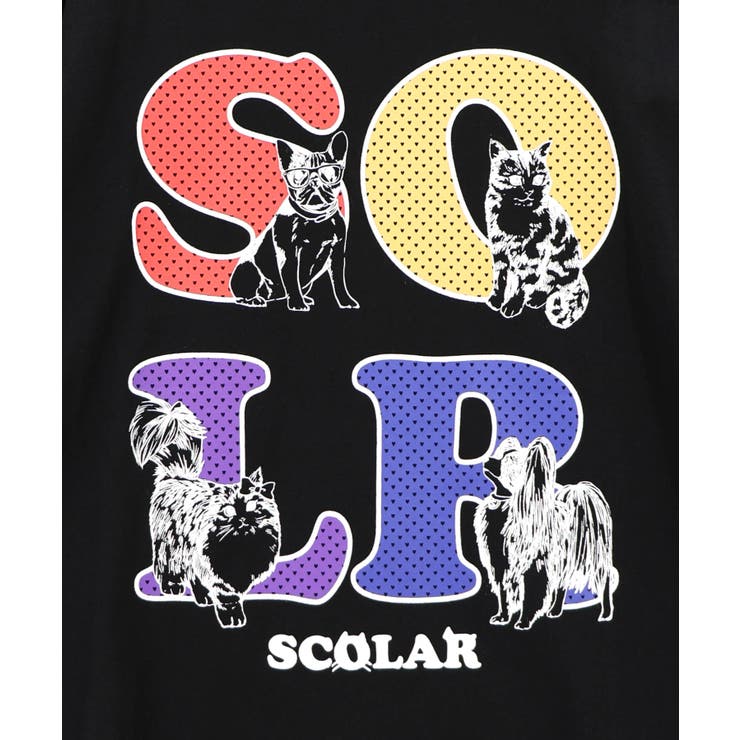 ドットスカラー わんにゃん柄Tシャツ | ScoLar | 詳細画像11 