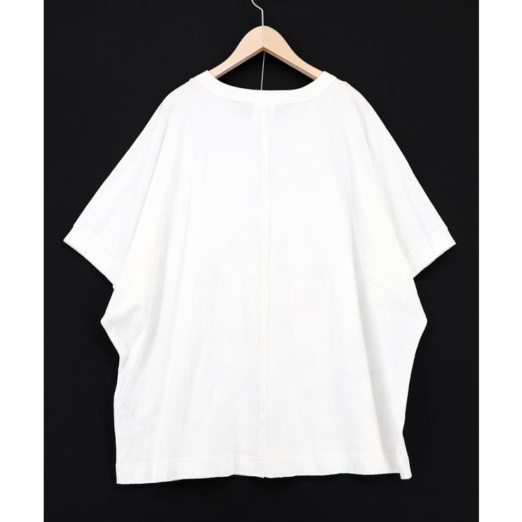 リボン付き もふもふハチワレネコ柄Tシャツ | ScoLar | 詳細画像9 