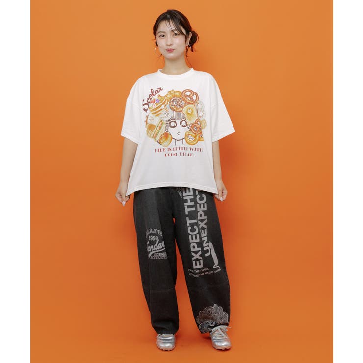 スカラーちゃんベーカリー柄Tシャツ | ScoLar | 詳細画像1 