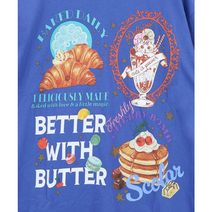 いろんなフード柄 裾レースTシャツ | ScoLar | 詳細画像12 