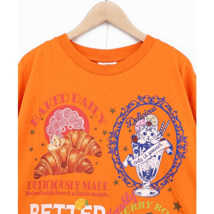 いろんなフード柄 裾レースTシャツ | ScoLar | 詳細画像14 