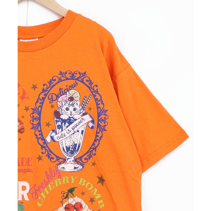 いろんなフード柄 裾レースTシャツ | ScoLar | 詳細画像15 