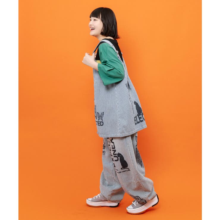 ロゴ半ラバープリント デニムorヒッコリー2wayベスト | ScoLar | 詳細画像3 