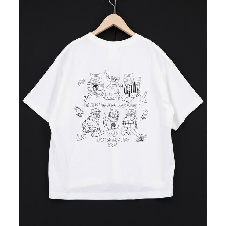 おしゃれネコ柄 接触冷感Tシャツ | ScoLar | 詳細画像9 