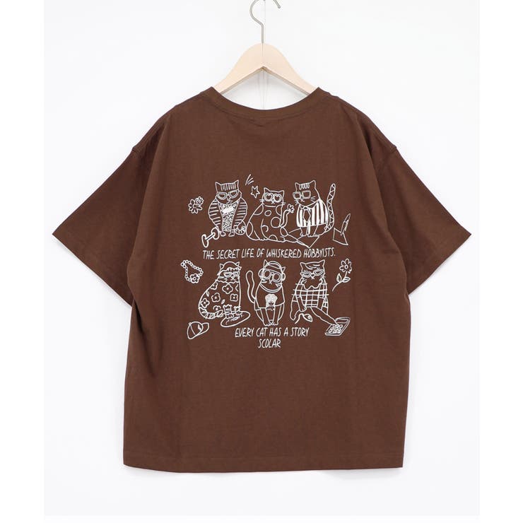 おしゃれネコ柄 接触冷感Tシャツ | ScoLar | 詳細画像13 