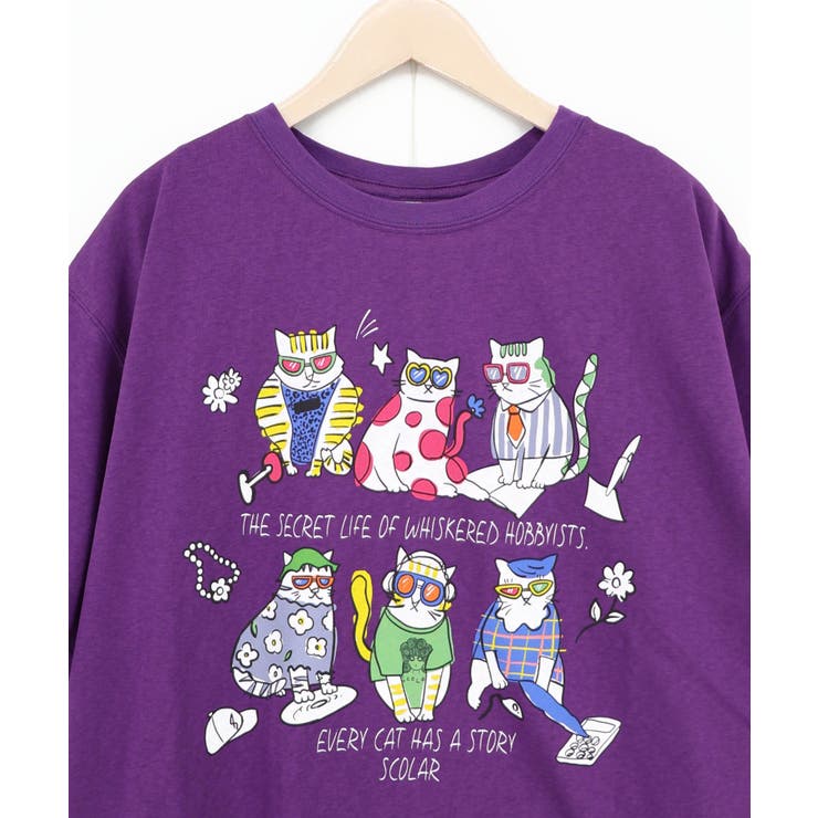 おしゃれネコ柄 接触冷感Tシャツ | ScoLar | 詳細画像17 