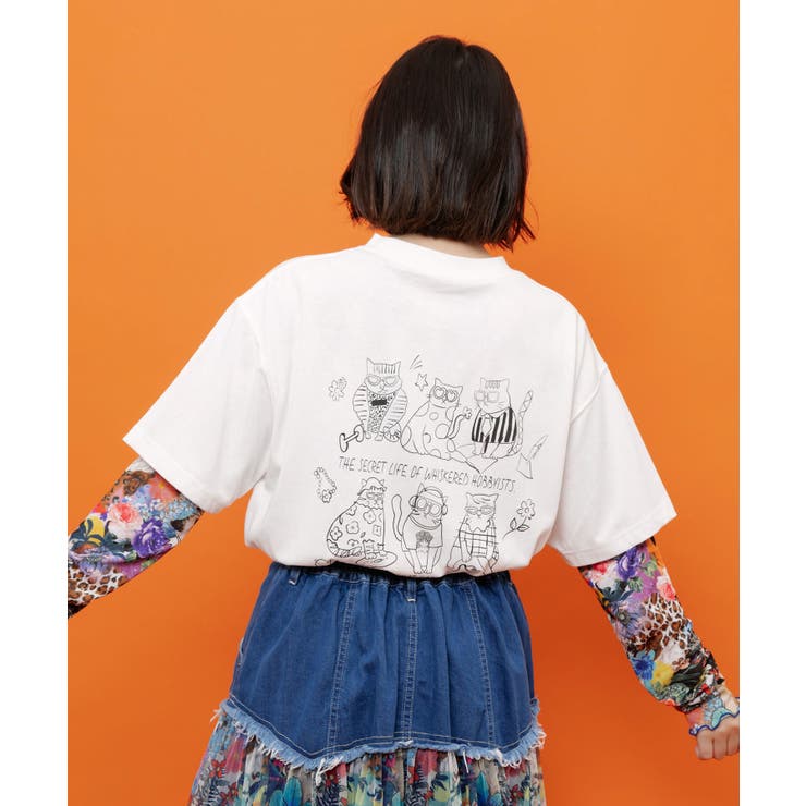 おしゃれネコ柄 接触冷感Tシャツ | ScoLar | 詳細画像4 