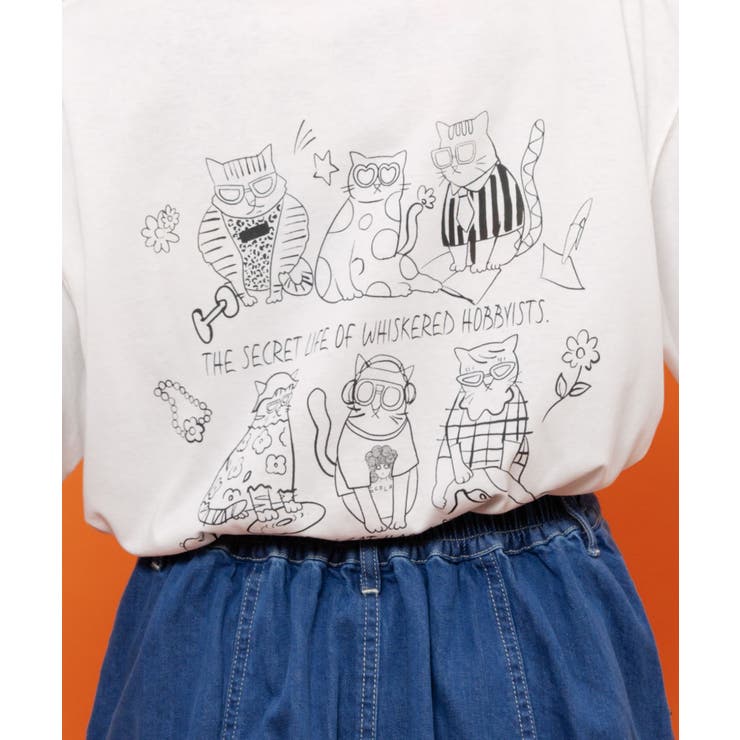 おしゃれネコ柄 接触冷感Tシャツ | ScoLar | 詳細画像7 