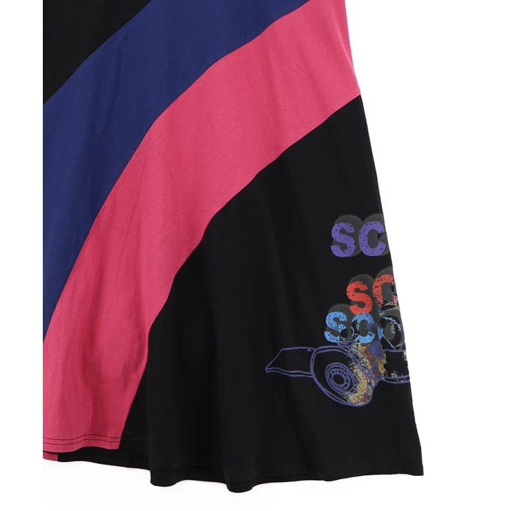 アメリカン風ロゴ 配色Tシャツワンピース | ScoLar | 詳細画像15 