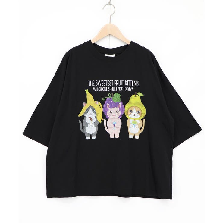 フルーツにゃんず柄 Tシャツ | ScoLar | 詳細画像8 