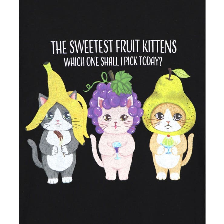 フルーツにゃんず柄 Tシャツ | ScoLar | 詳細画像9 