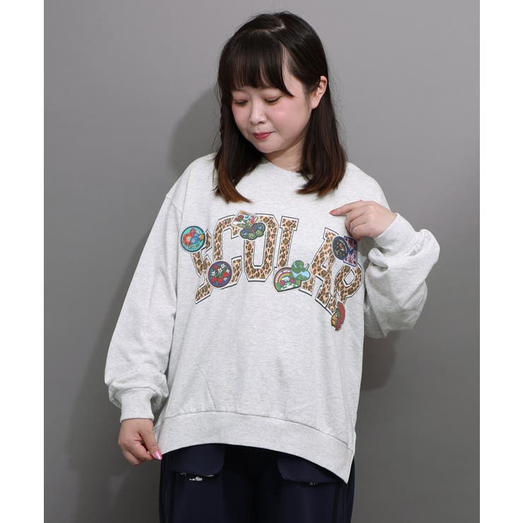 ワッペン風刺繍 レオパードロゴプルオーバー | ScoLar | 詳細画像5 