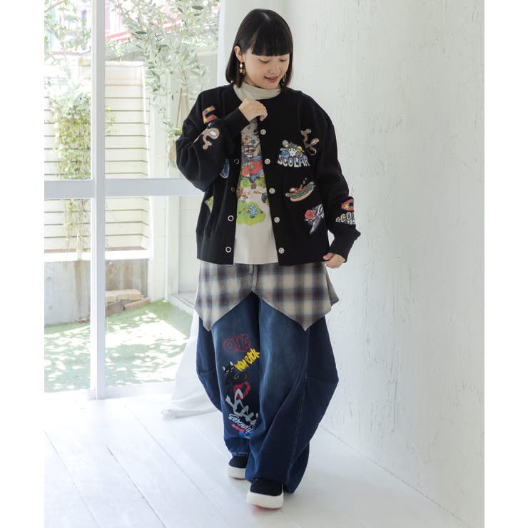 ワッペン風刺繍 2wayカーディガン | ScoLar | 詳細画像2 