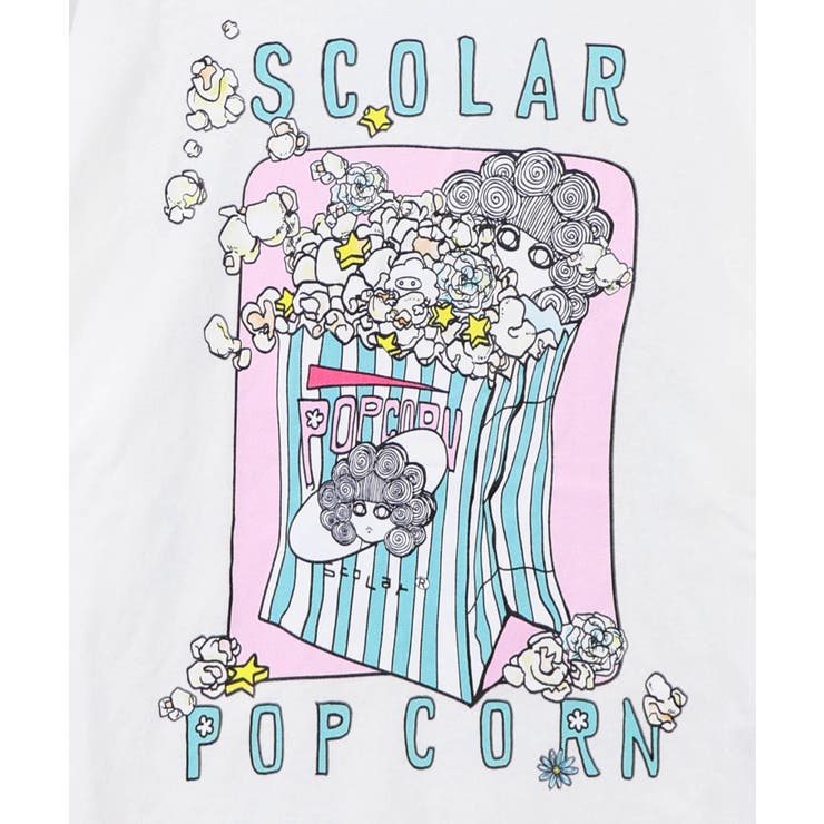 ポップコーン柄 ロングスリーブTシャツ | ScoLar | 詳細画像10 