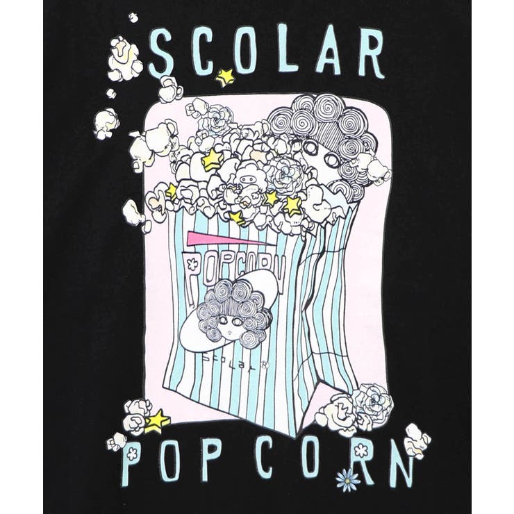 ポップコーン柄 ロングスリーブTシャツ | ScoLar | 詳細画像12 