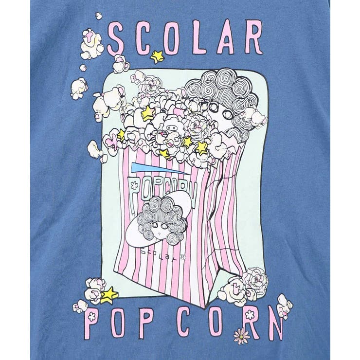 ポップコーン柄 ロングスリーブTシャツ | ScoLar | 詳細画像14 