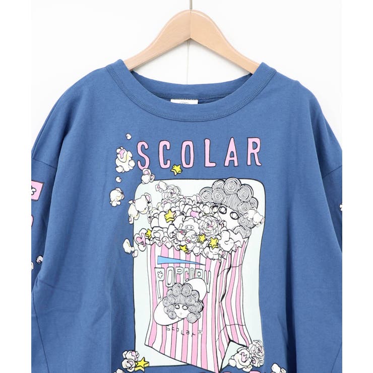 ポップコーン柄 ロングスリーブTシャツ | ScoLar | 詳細画像15 