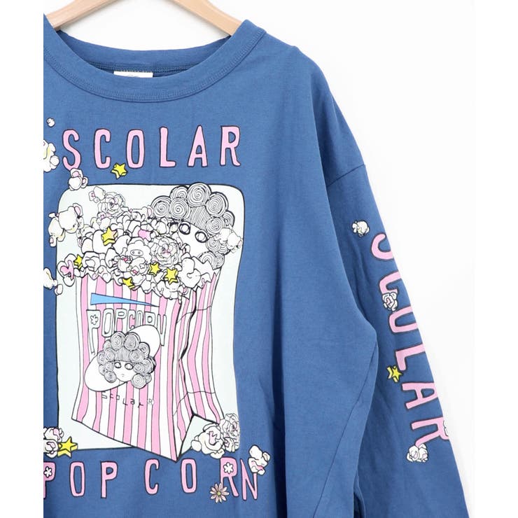 ポップコーン柄 ロングスリーブTシャツ | ScoLar | 詳細画像16 