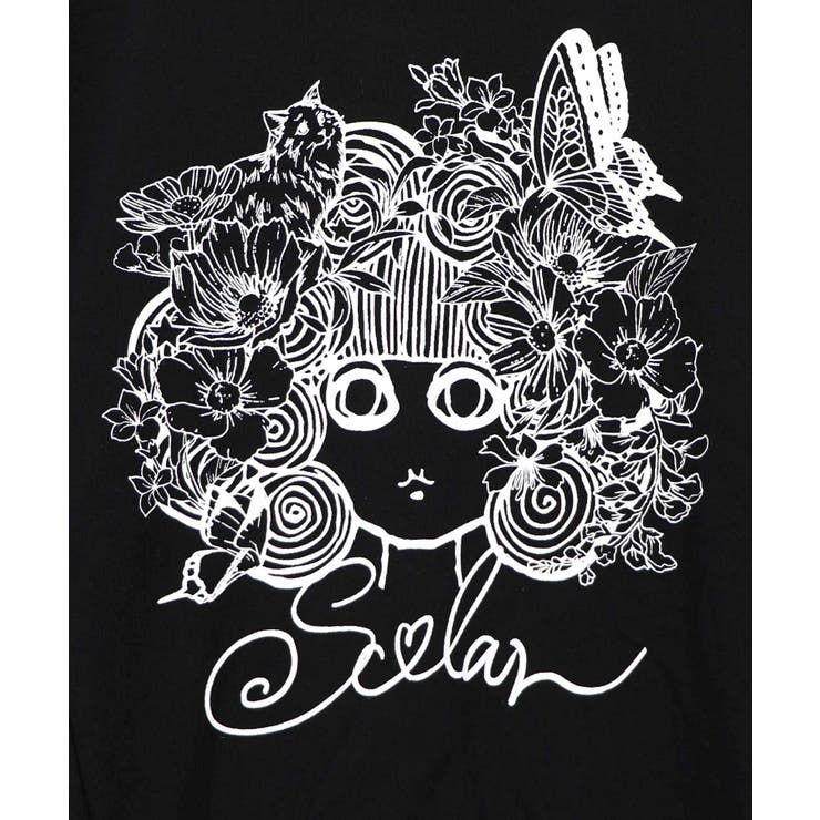 スカラーちゃん 袖バイカラー切替Tシャツ | ScoLar | 詳細画像11 