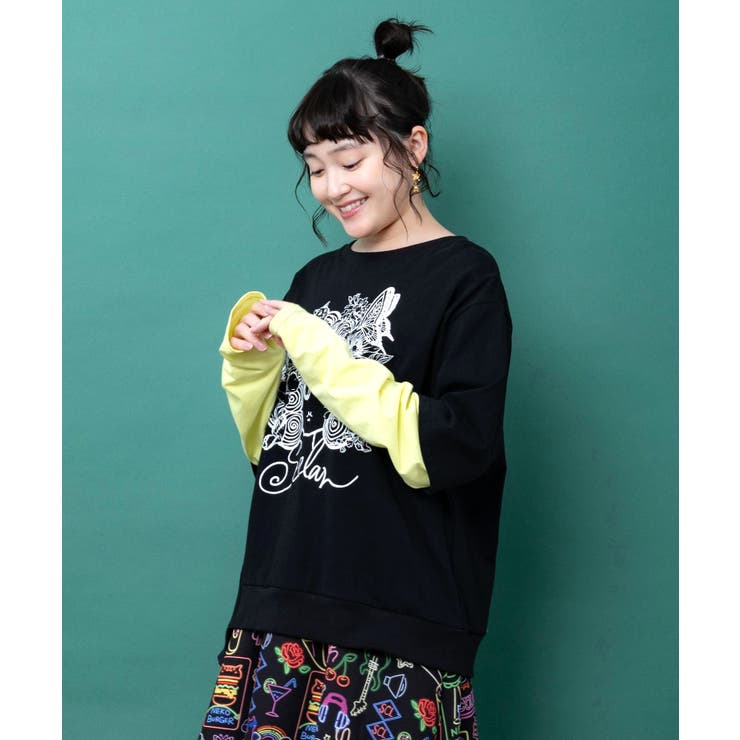 スカラーちゃん 袖バイカラー切替Tシャツ | ScoLar | 詳細画像4 
