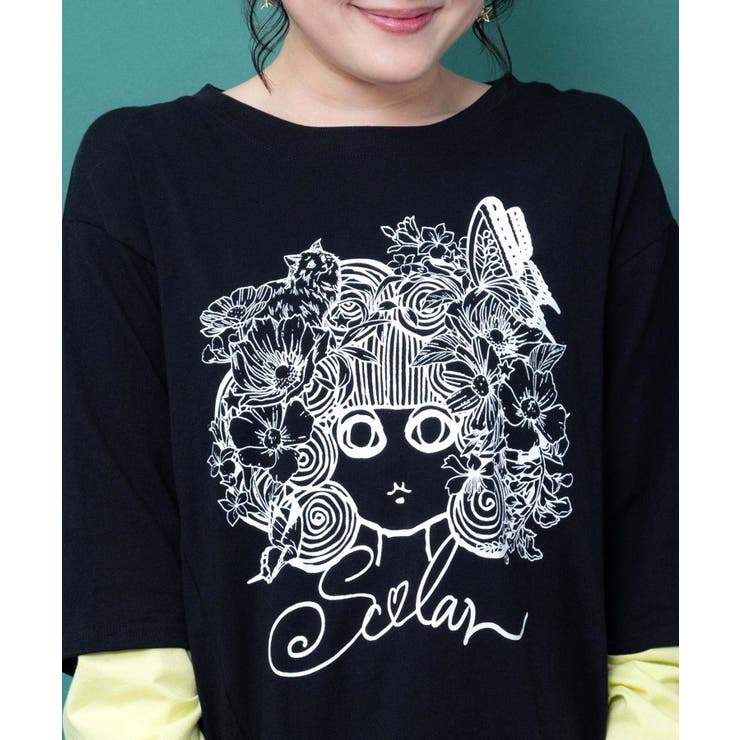 スカラーちゃん 袖バイカラー切替Tシャツ | ScoLar | 詳細画像7 