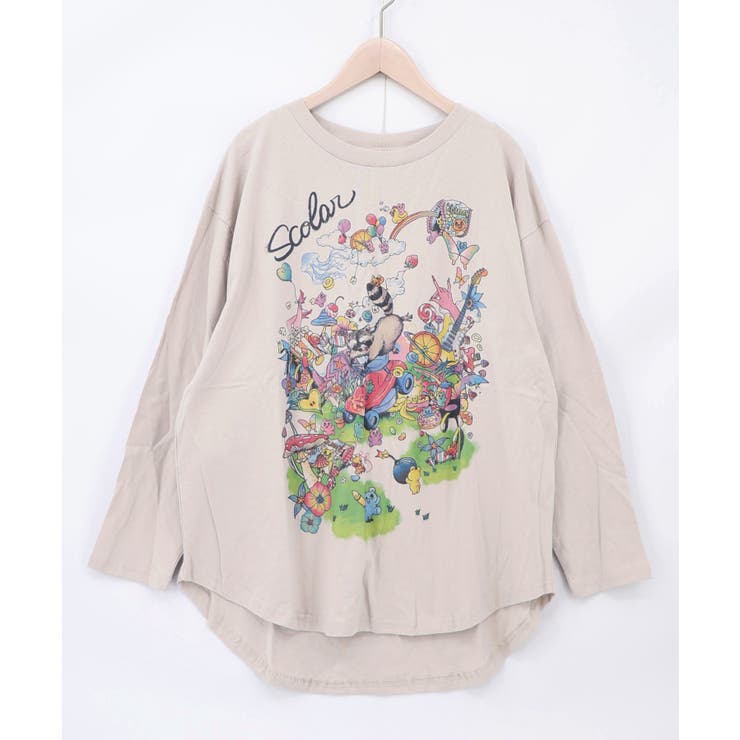 いたずらグミ柄 ロングスリーブTシャツ | ScoLar | 詳細画像11 
