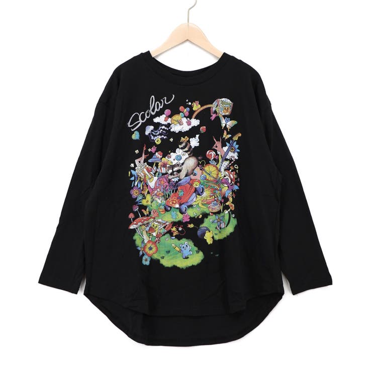 いたずらグミ柄 ロングスリーブTシャツ | ScoLar | 詳細画像13 