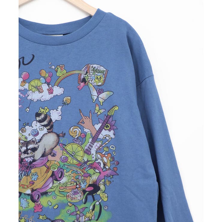 いたずらグミ柄 ロングスリーブTシャツ | ScoLar | 詳細画像17 
