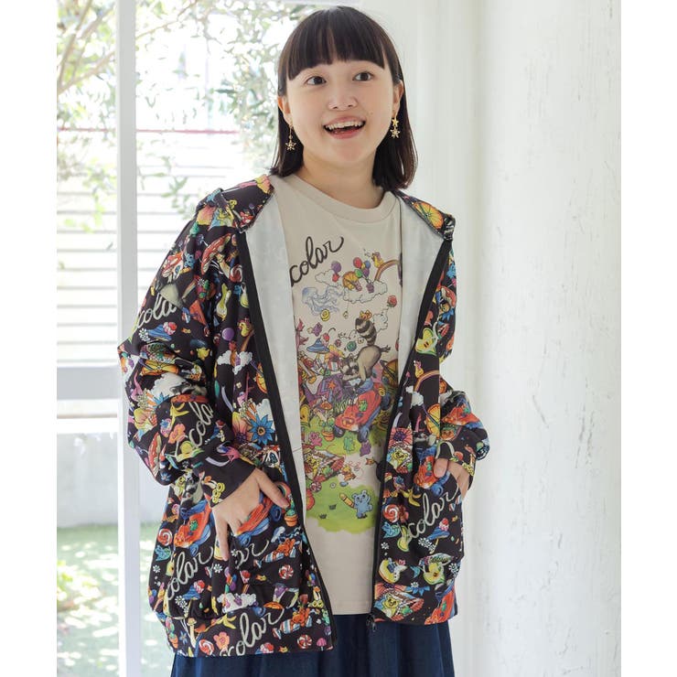 グレー | いたずらグミ柄 ロングスリーブTシャツ | ScoLar