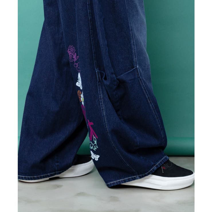 チェック巻きスカート付き 3wayデニムパンツ | ScoLar | 詳細画像14 