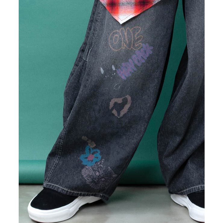 チェック巻きスカート付き 3wayデニムパンツ | ScoLar | 詳細画像19 
