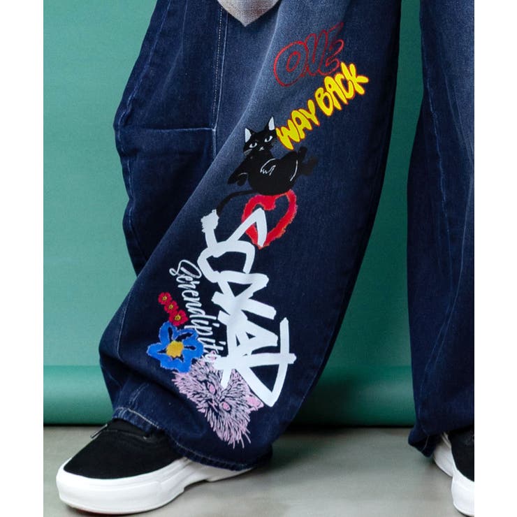チェック巻きスカート付き 3wayデニムパンツ | ScoLar | 詳細画像5 