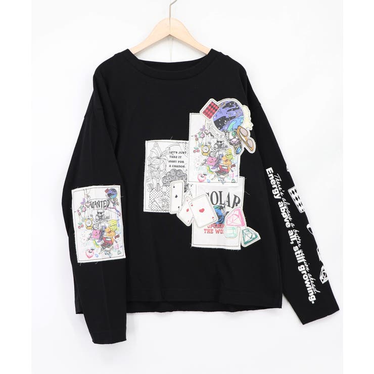 ワッペン風アップリケ刺繍Tシャツ | ScoLar | 詳細画像9 