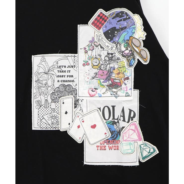 ワッペン風アップリケ刺繍Tシャツ | ScoLar | 詳細画像10 