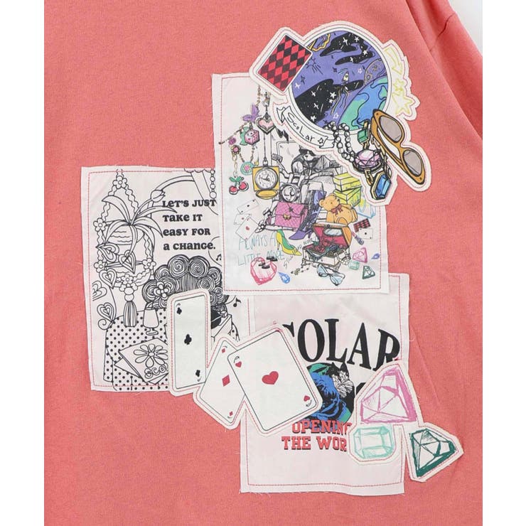 ワッペン風アップリケ刺繍Tシャツ | ScoLar | 詳細画像11 