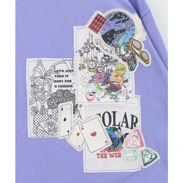 ワッペン風アップリケ刺繍Tシャツ | ScoLar | 詳細画像12 