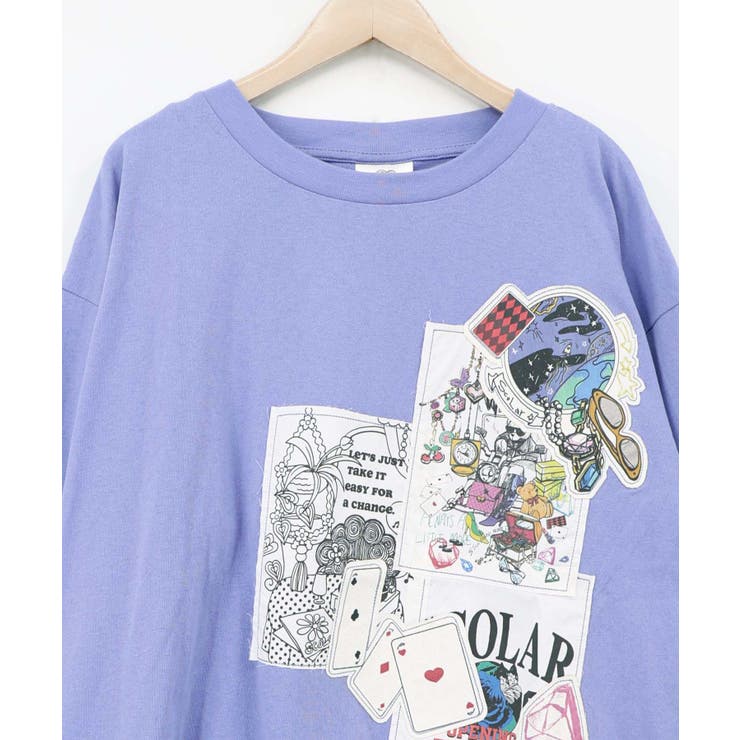 ワッペン風アップリケ刺繍Tシャツ | ScoLar | 詳細画像13 