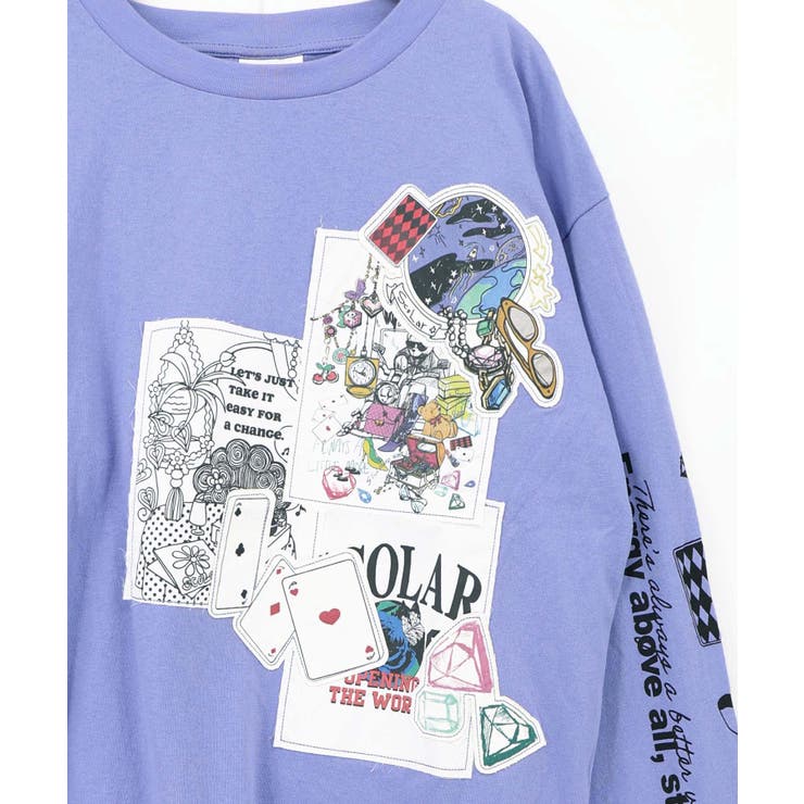 ワッペン風アップリケ刺繍Tシャツ | ScoLar | 詳細画像14 