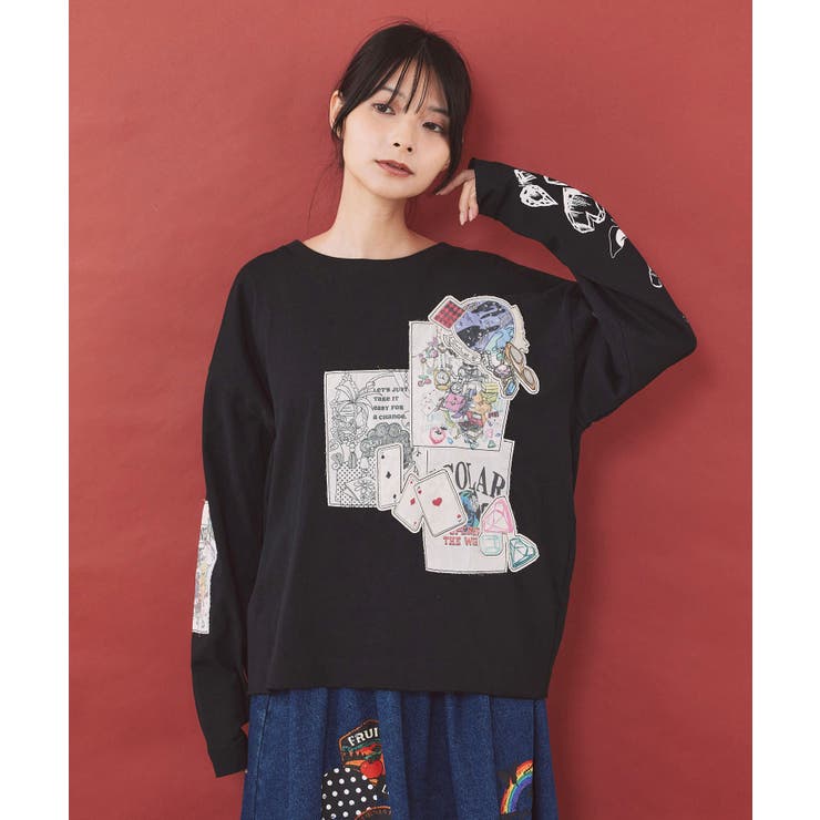 ワッペン風アップリケ刺繍Tシャツ | ScoLar | 詳細画像2 